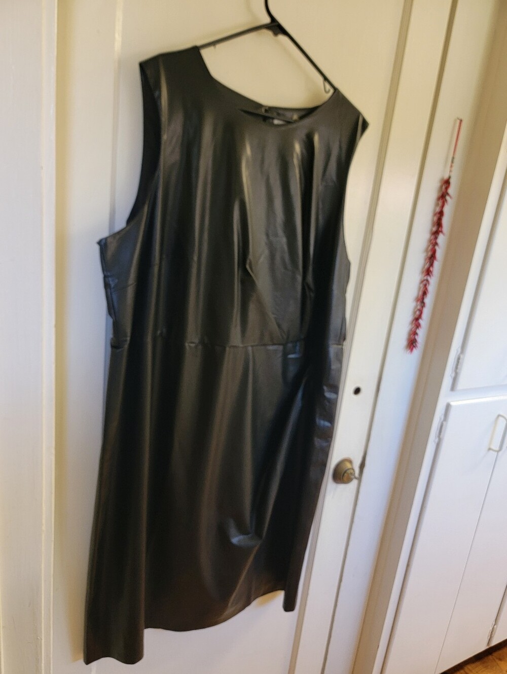 Calvin Klein Black Faux Leather Dress